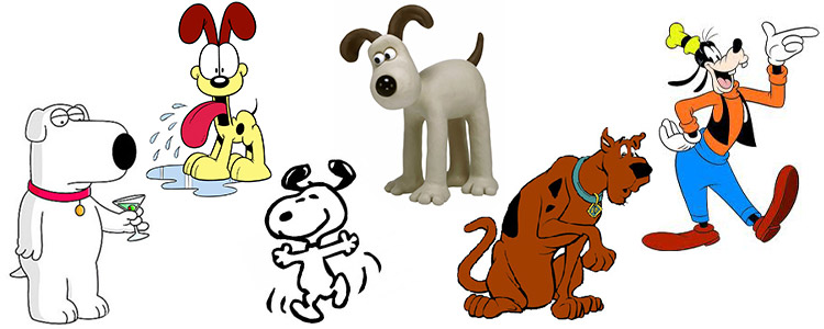 Famous cartoon dogs